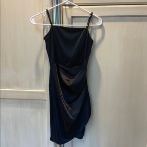 Emerald Sundae Asymmetrical Black Dress